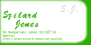 szilard jenes business card